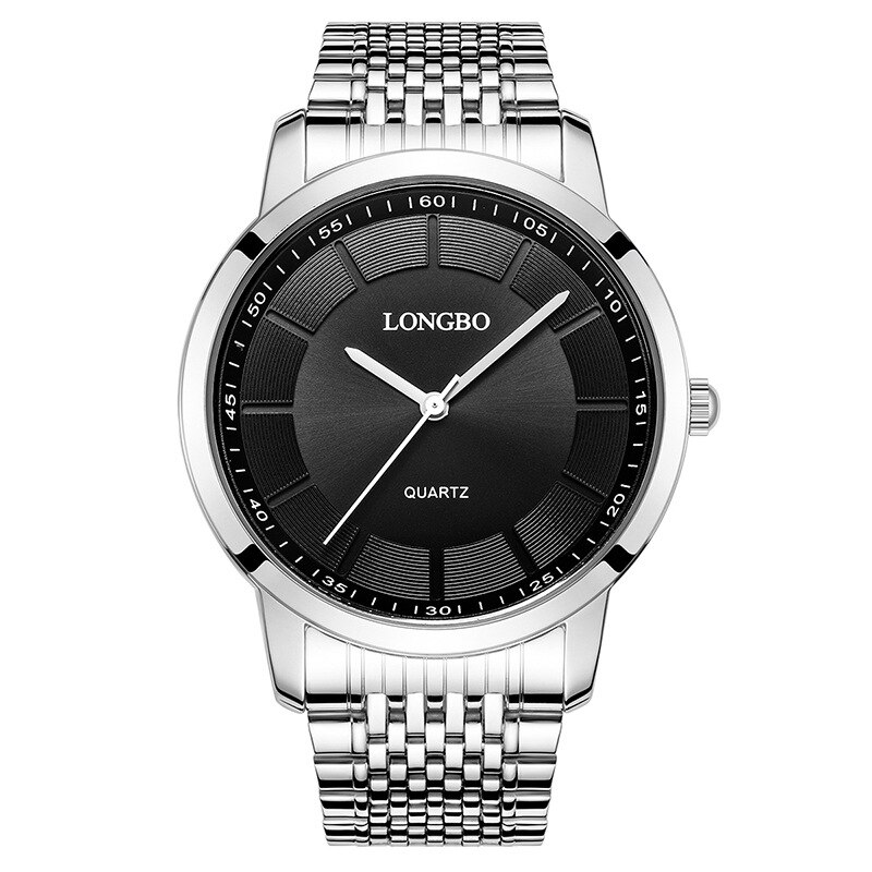 LONGBO80281 Heren Leisure Quartz Horloge Eenvoudige Roestvrij Stalen Horloge Paar: Bruin