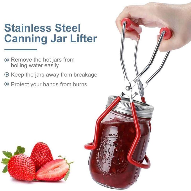 Canning Jar Lifter,Mason Jar Canning Lids,Household Canning Kit Canned Food,Can Raiser,Can Wrench,Lid Raiser,Canning Kit