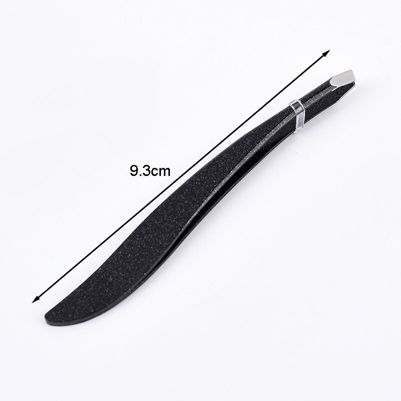 1Pc Colorful Stainless Steel Tweezer Eyebrow Eyelash Clips Slanted Puller Face Nose Hair Remover Banana Makeup Tool: E