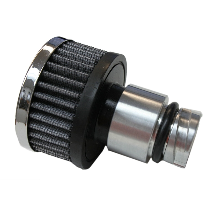 DEWHEL Ölkappen-Adapter LS-Motoren – Schwarz, Billet-Alu, Mit -10 AN-Anschluss