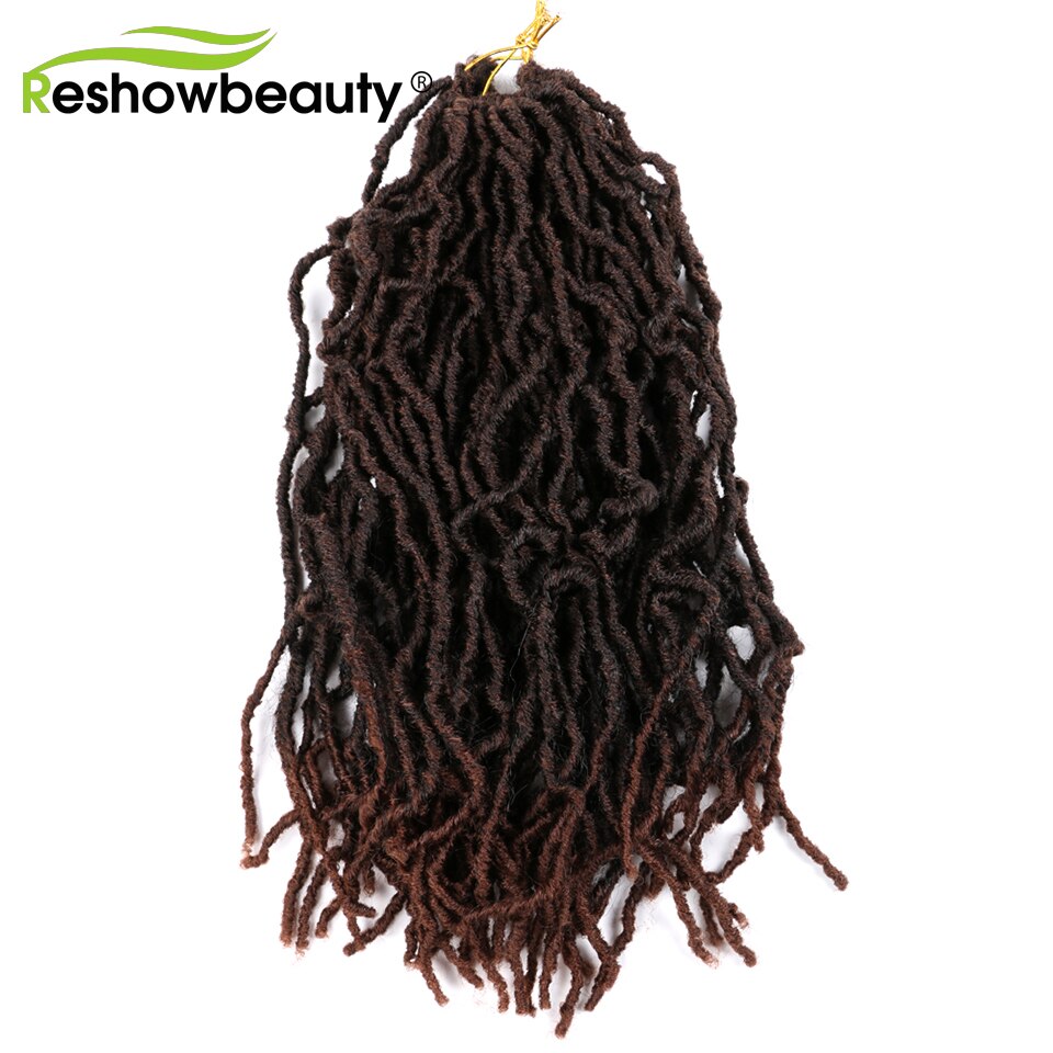 Synthetic Faux Locs Crochet Hair 24 Inch 110g Dreadlocks Crochet Braiding Hair 20 Strands/Pack Nu Faux Locs Braids Reshowbeauty: T1B/30