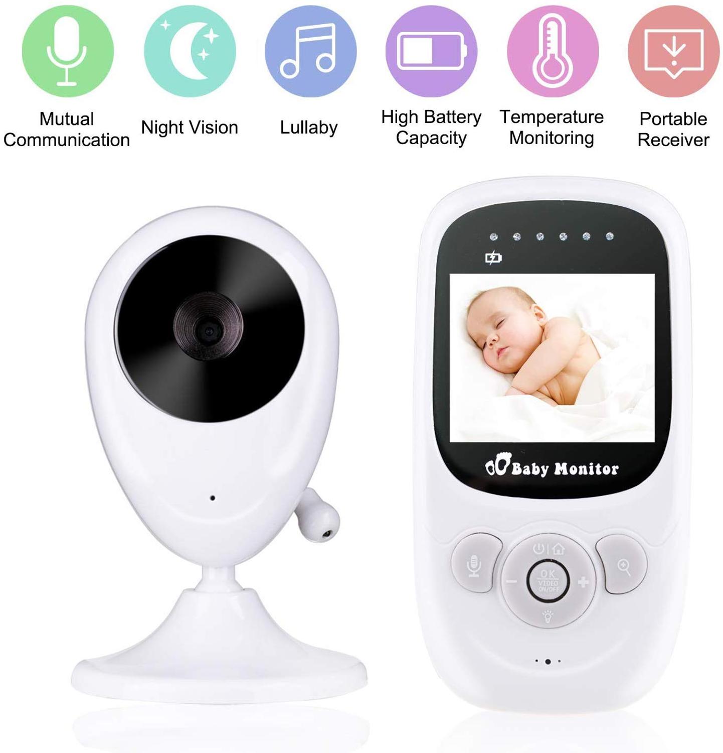 880I Babyfoon Camera Baby Nanny 2.4 Inch Lcd Ir Nachtlampje Vision 4 Slaapliedjes Zoom Temperatuur Monitor Baby Telefoon Camera