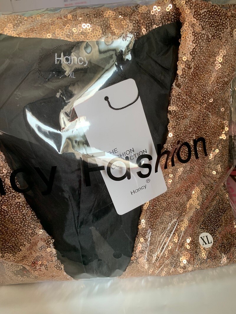 Höst kvinnor paljetter kavajer jackor guld bling silver svart långärmad kostym kappor nattklubb glitter glänsande punk ytterkläder