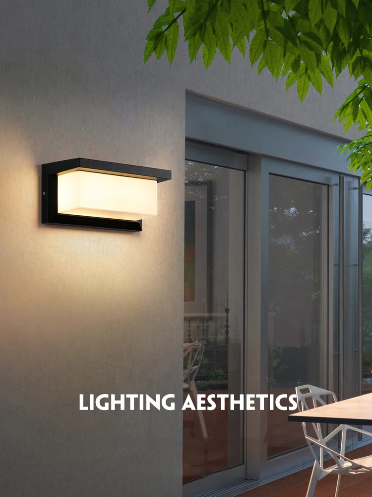 Vanntett ledet-vegglampe med  ip65 bevegelsessensorer, verandalamper, balkonghagelamper, vegglampe, skur, utendørs ledet-vegglampe