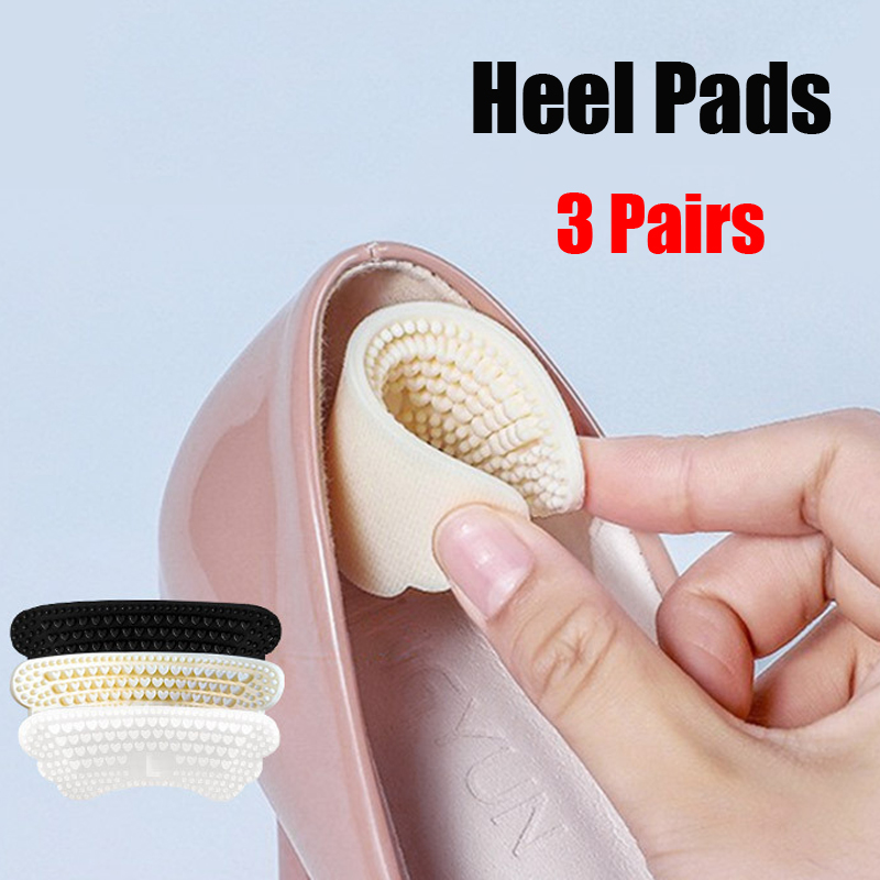3 Paar Dames Siliconen Hak Inlegzolen Voor Voetverzorging Hakken Sticker Gel Antislip Schoen Pads Pijnstilling Hiel Bescherming Schoen Inzetstukken