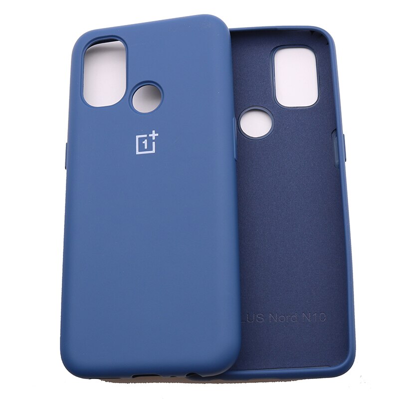 Oneplus-funda de silicona líquida para One plus Nord N10, carcasa trasera suave y fina, Original: Oneplus Nord 100 / Blue