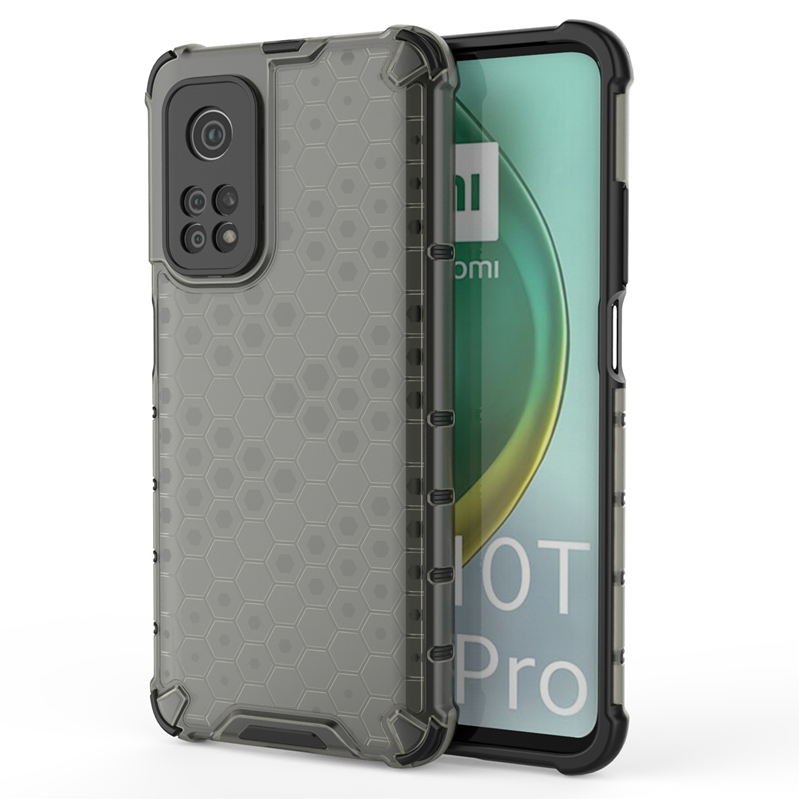 Para Xiaomi Mi 10T 10 T Pro 5G funda a prueba de golpes armadura resistente funda de teléfono transparente para Mi 10T Pro Mi10T Pro Mi 10 Lite contraportada: aluminio / Beige