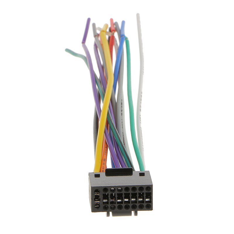 16cm bilradio stereo ledningsnett pluggkabel med 16 pinner kontakt til kenwood møter eia fargekoder biltilbehør