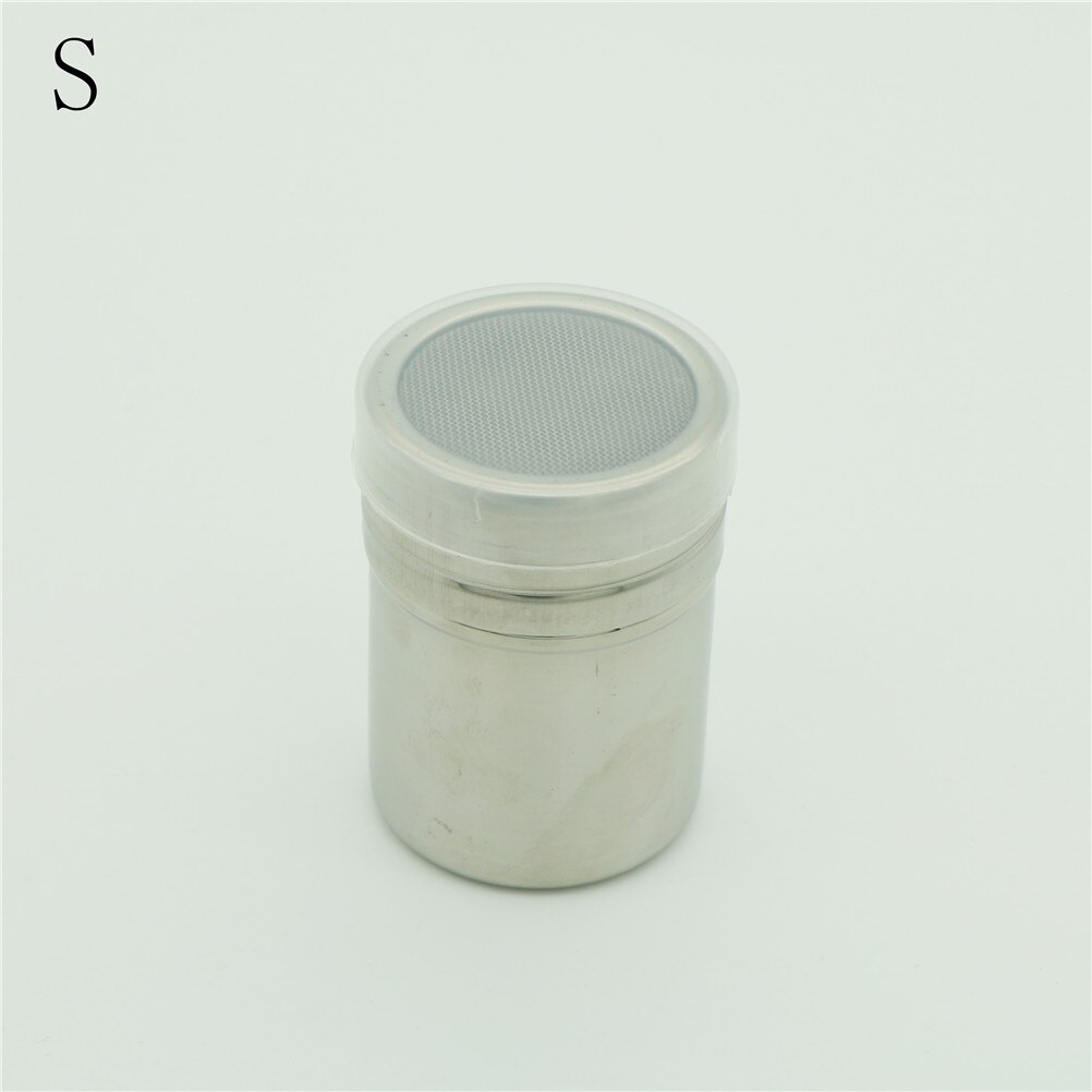 1Pc Silver Stainless Steel Flour Salt Sifter Icing Sugar Dredger Cocoa Chocolate Powder Shaker 3 Sizes: S