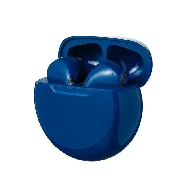 Profi 6 TWS Bluetooth-Kopfhörer für iPhone, kabelloses Bluetooth-Headset, Ohrhörer mit Geräuschunterdrückung und Mikrofon, Profi6 kabellose Kopfhörer: Blau