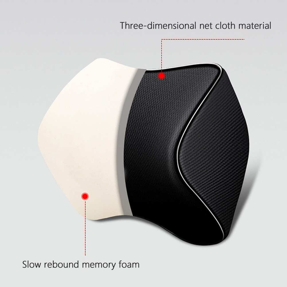 High Flexibility Memory Foam Rest Back Pillow for Car Seat Slow Rebound Backrest Lumbar Support Cushion Relieve Body Soreness