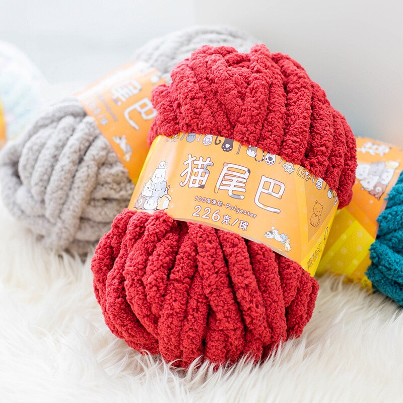 226g/Ball Super Dicke Wolle klobig Garn Filz Wolle umherziehen Garn Hand-gestrickte Kappe Decke Kissen Haustier Nest Häkeln Garn