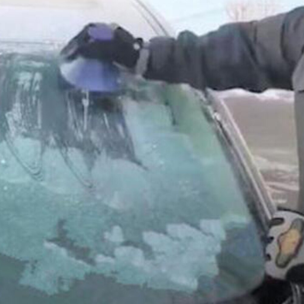 Car Windshield Snow Remover Auto Magic Window Glass Ice Scraper Shaped Funnel Cone Deicing Tool One Round Universal