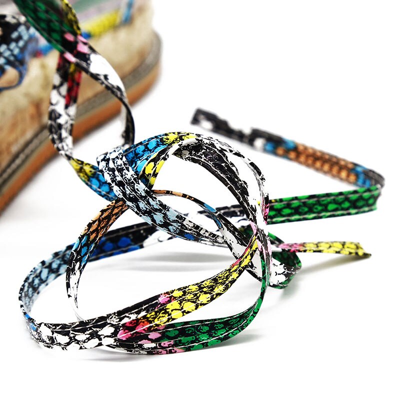 Sandalias De serpiente con plataforma para Mujer, Zapatos femeninos De tacón con plataforma, correa cruzada, Punta abierta De encaje en el tobillo, a la , para en la playa,