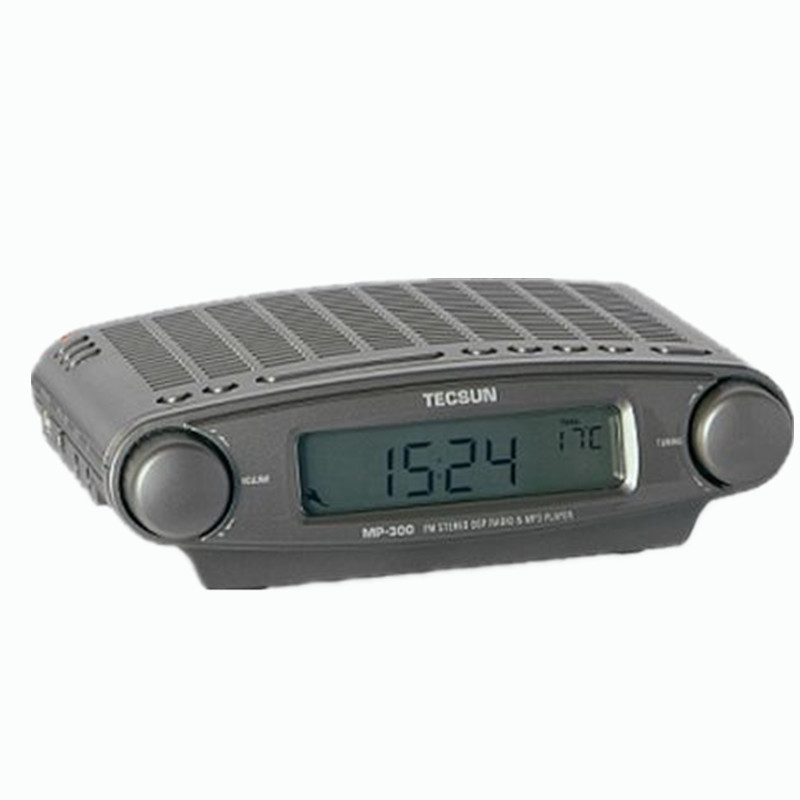 Tecsun Radio MP-300 DSP FM Stereo USB MP3 Player Desktop Clock ATS Alarm Black FM Portable Radio Receiver Y4137A Tecsun MP300