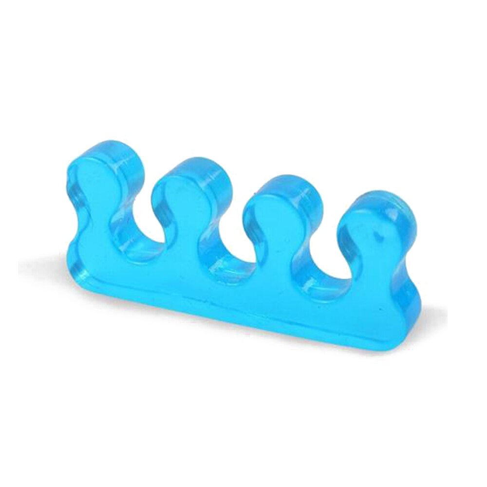 Blue Silicone Soft Form Toe Separator Finger Spacer For Manicure Pedicure Nail Tool 1 pair