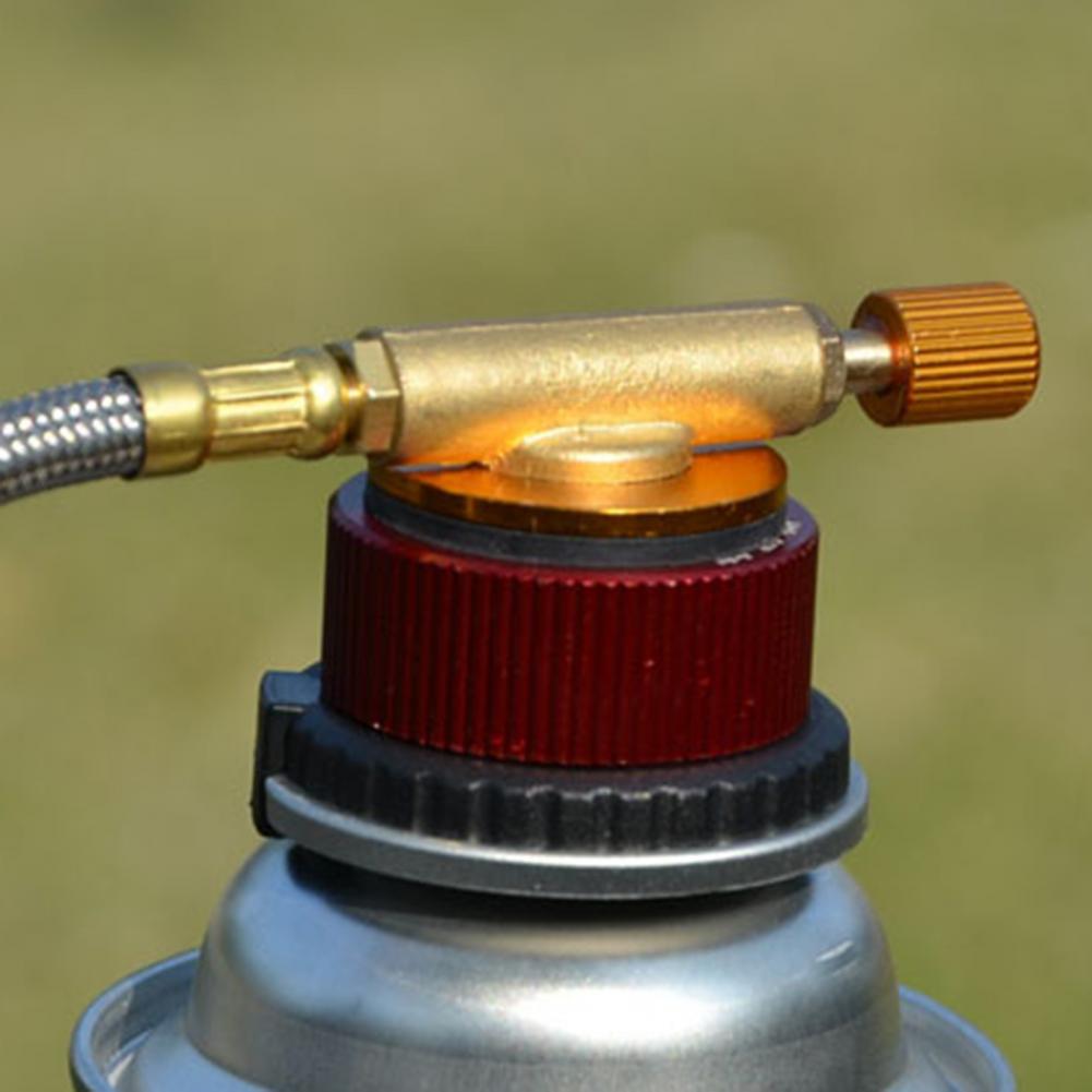 Gas Converter Round Self-closing Function Adapter Long Cylinder Air Tank Conversion Outdoor Tool