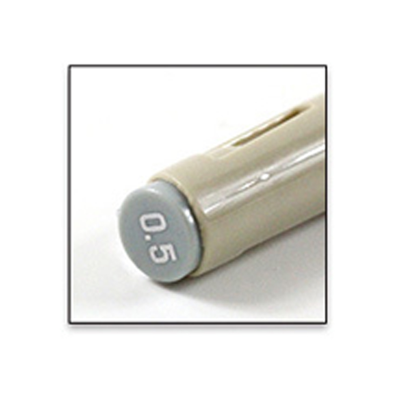 1pcs Colors Micron Line Fineliner Drawing Pen Set 05mm Fine Point Pen Waterproof Technical Pens Markers Sketching Artist Manga: Light Grey