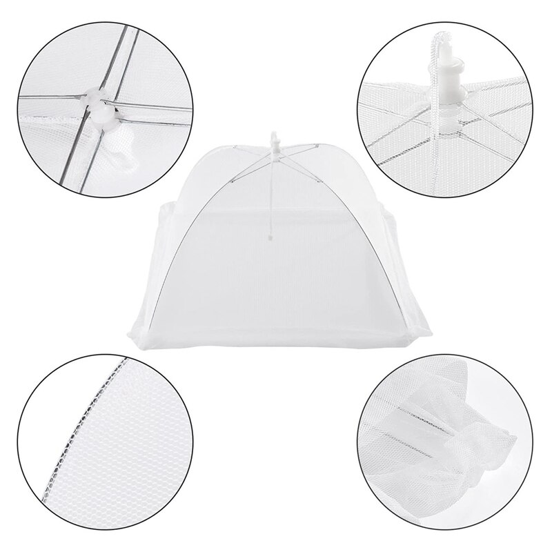 2 Stuks Hand-Crank Eiklopper Dubbele Wiel Ei Roer Bar Met 4 Pack -Up Mesh Screen voedsel Cover Tent Paraplu