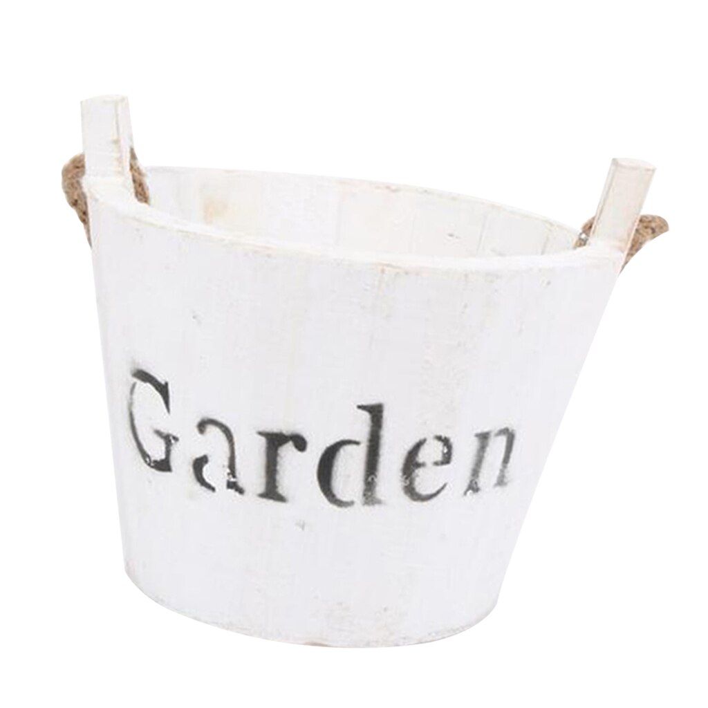 Vintage træ tønde planter potter træ have terrasse udendørs blomster plante