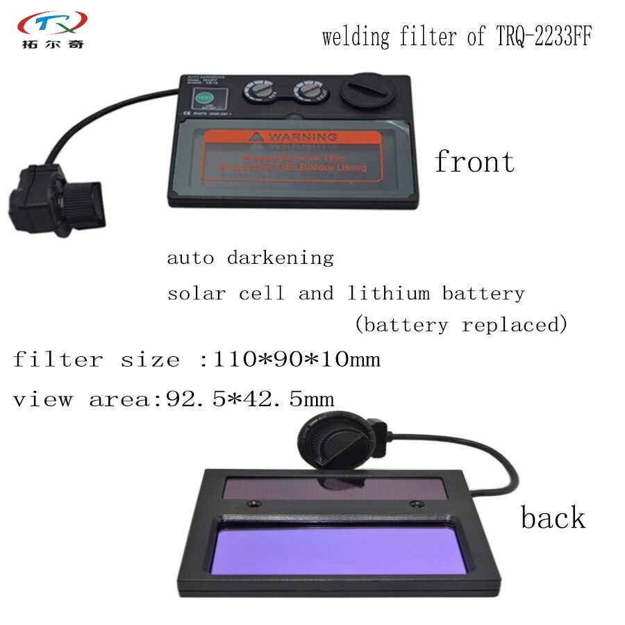 Batteria di ricambio blu protezione Casco di Saldatura Automatica Oscuramento Rettifica Maschera di saldatura tig optech prezzo di fabbrica HS04 (2233FF) Y