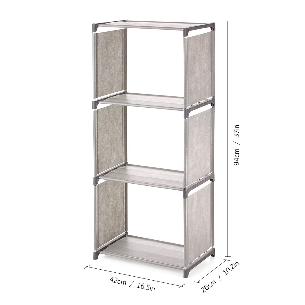 3/4 Layers Home Organizer Shelf Bookcase for Book Cloth Storage Bin Shelving Unit Organizer Cabinet Fabric Children Bookshelf