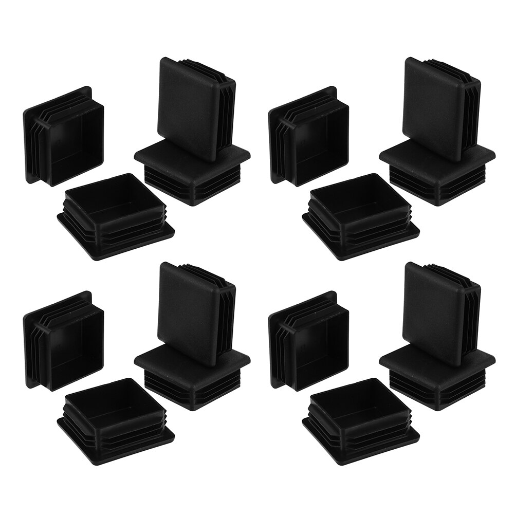 100pcs Square Plastic Cover Furniture Leg Plug Chair Leg Inserts for Metal Legs