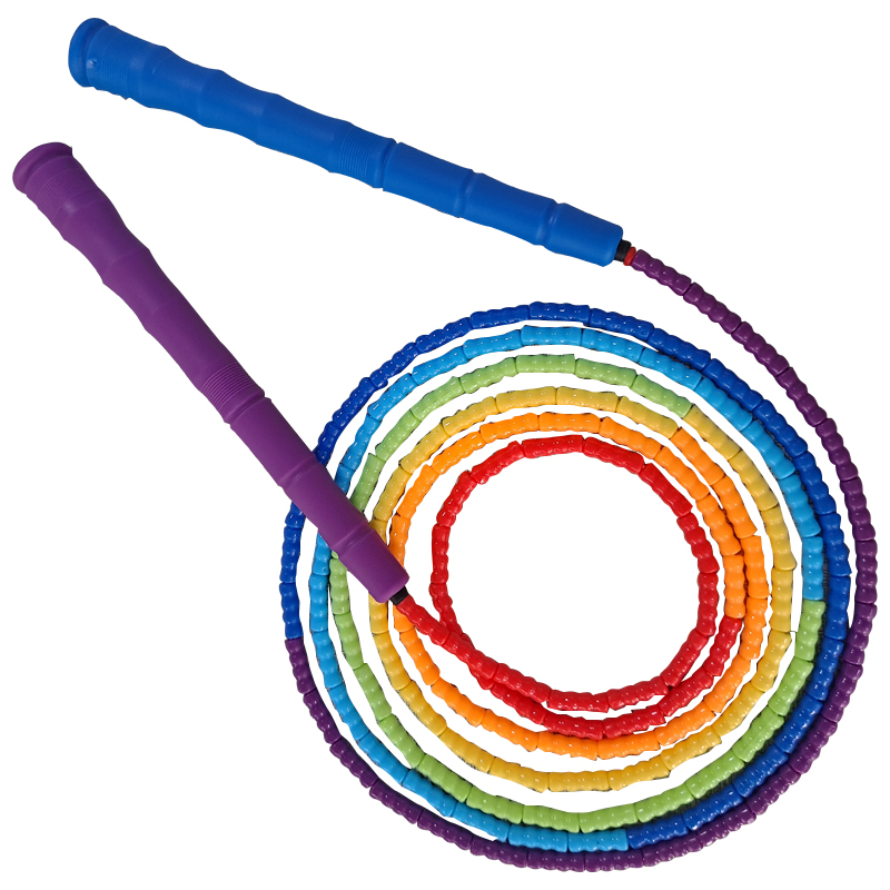NEVERTOOLATE SOFT PVC beads freestyle long handle Bamboo Skipping Rope beaded Skipping Rope Indoor Sports