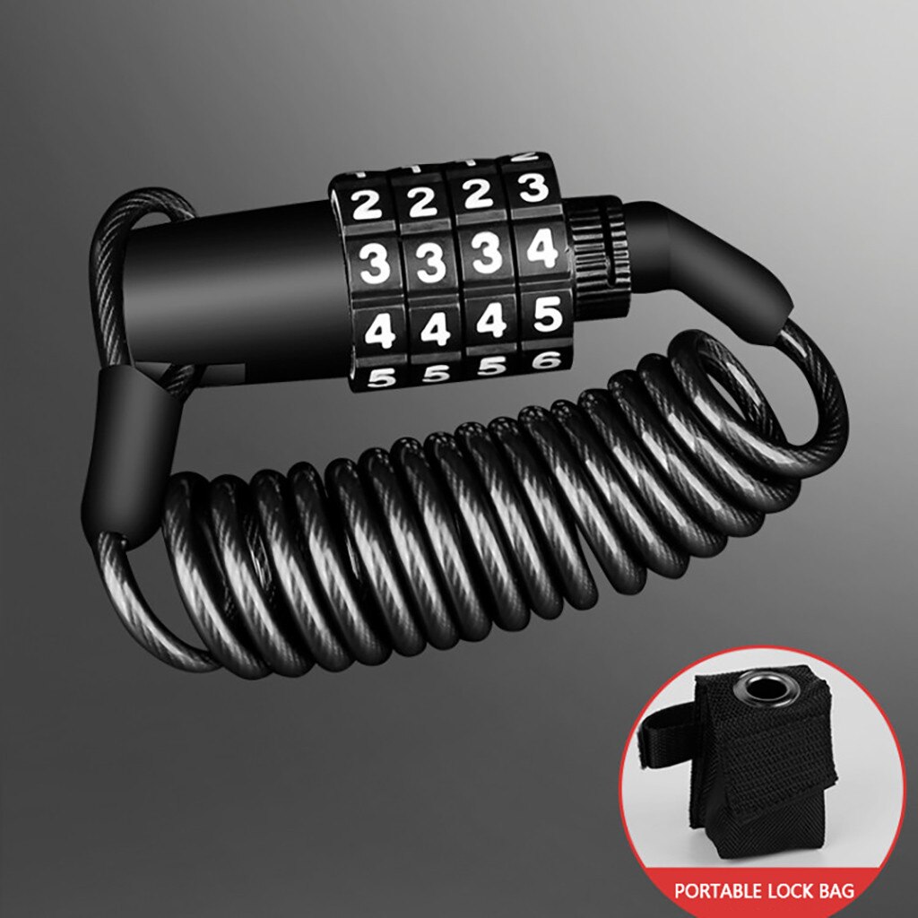 Security Bike Lock 4 Digit Combination Cable Lock For Bicycle 4 Inch Bicycle Accessories candado bicicleta замок для велосипеда