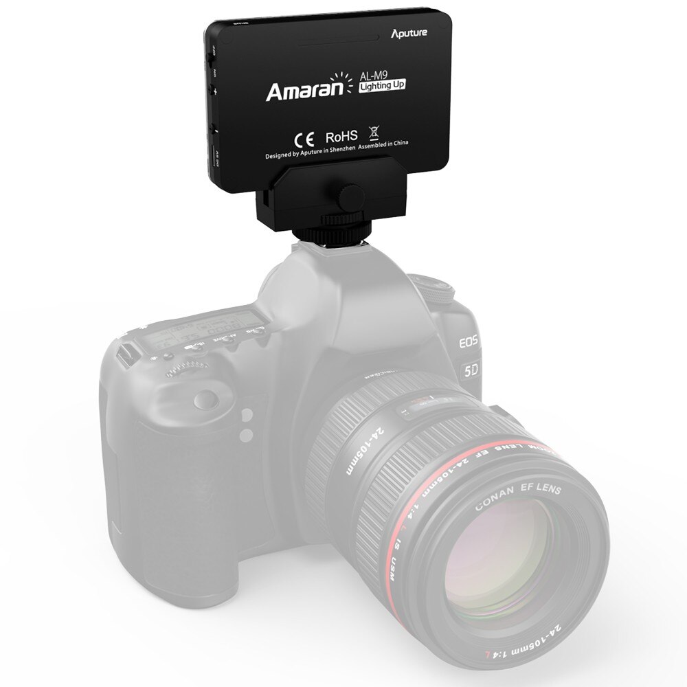 Aputure AL-M9 Verlichting Up Zakformaat Led Cri/Tlci 95 + 9 Smd Lampen 9 Stappen Dimmen 5500K voor Sony Canon Nikon Camera Etc