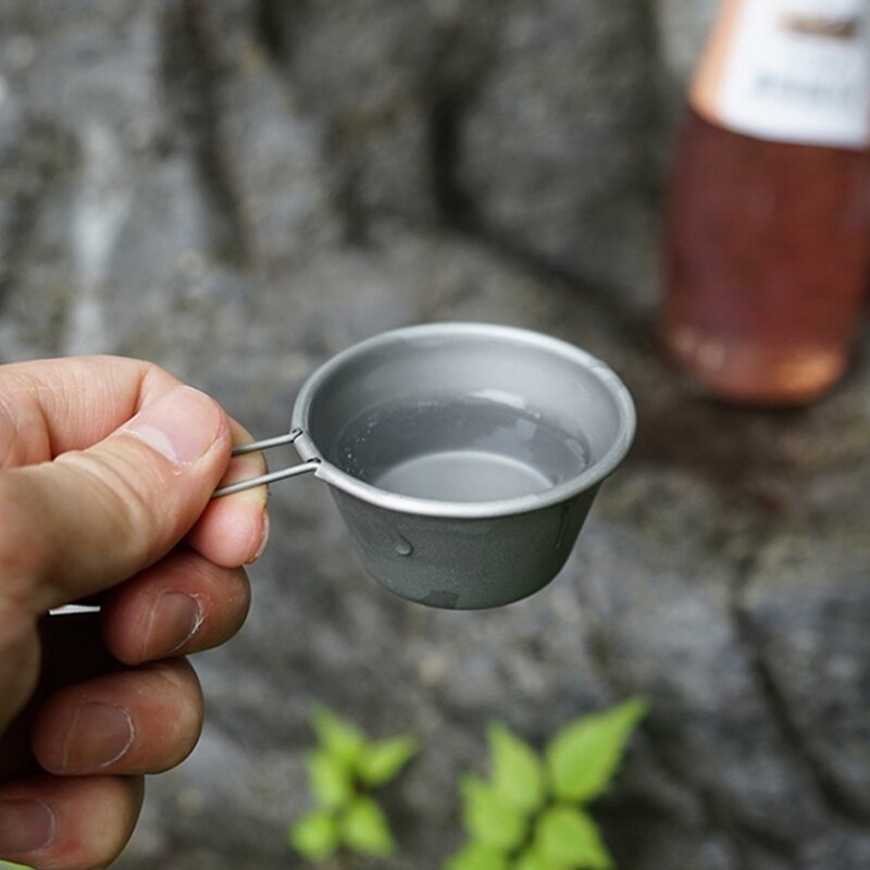 Copa de vino pequeña para exteriores, portátil, para montañismo, acampada, barbacoa y beber de vidrio, 50Ml, 6 uds.