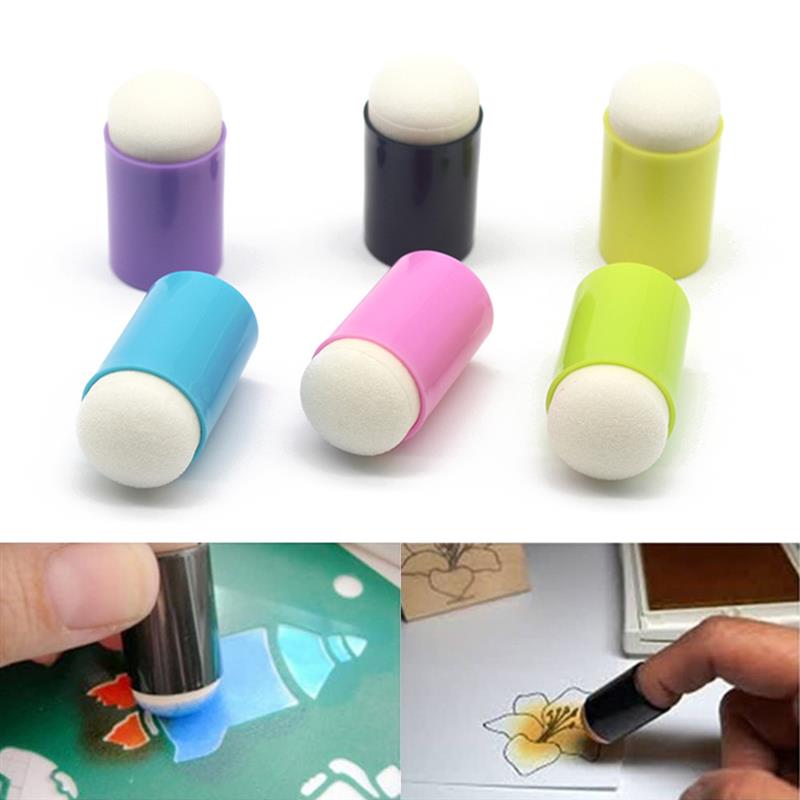 Juego de esponjas para pintar por números, pinceles de espuma para dedos, manualidades, tinta, suministros de arte, herramienta para álbum de recortes, 40 piezas