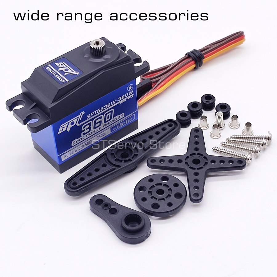 SPT5525LV-360 25kg SPT5535LV-360 35kg full metal gears standard digital servo 360 continuous rotation rotary RC Crawler capstan
