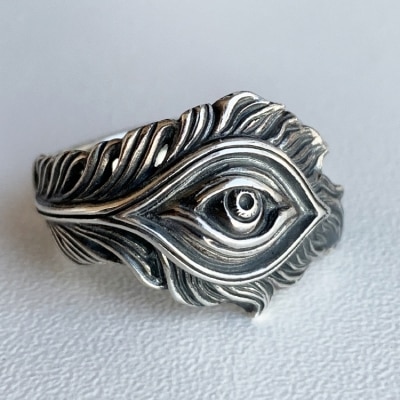 Onlysda-anillo con forma de pluma para hombre, joya con personalidad de comercio exterior, estilo Retro, OSR325