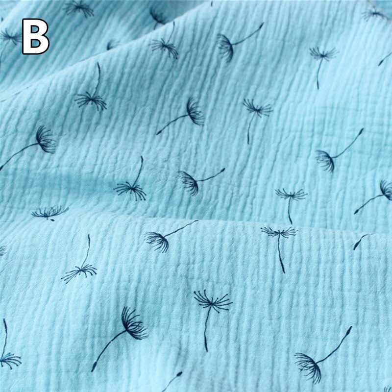 100*135cm pissenlit tissu drapé coton et lin Double gaze crêpe bébé vêtements tissu dames jupe vêtements de nuit tissus: B