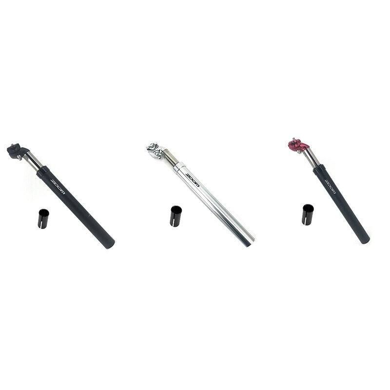 ZOOM Suspension Bike Seatpost Dropper Mountain Bike Shock Absorption Damping Seatpost 30.4mm x 350mm with Seatpost Adapter