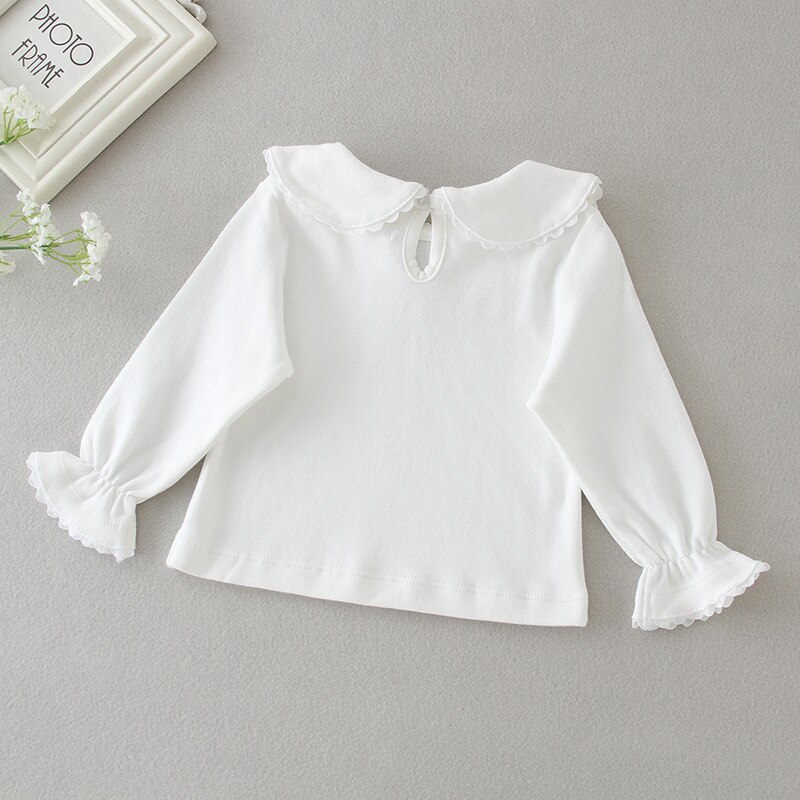 Herfst baby meisje trui kinderen lange mouwen wit en rood shirt baby peuter tops kids tees kleding