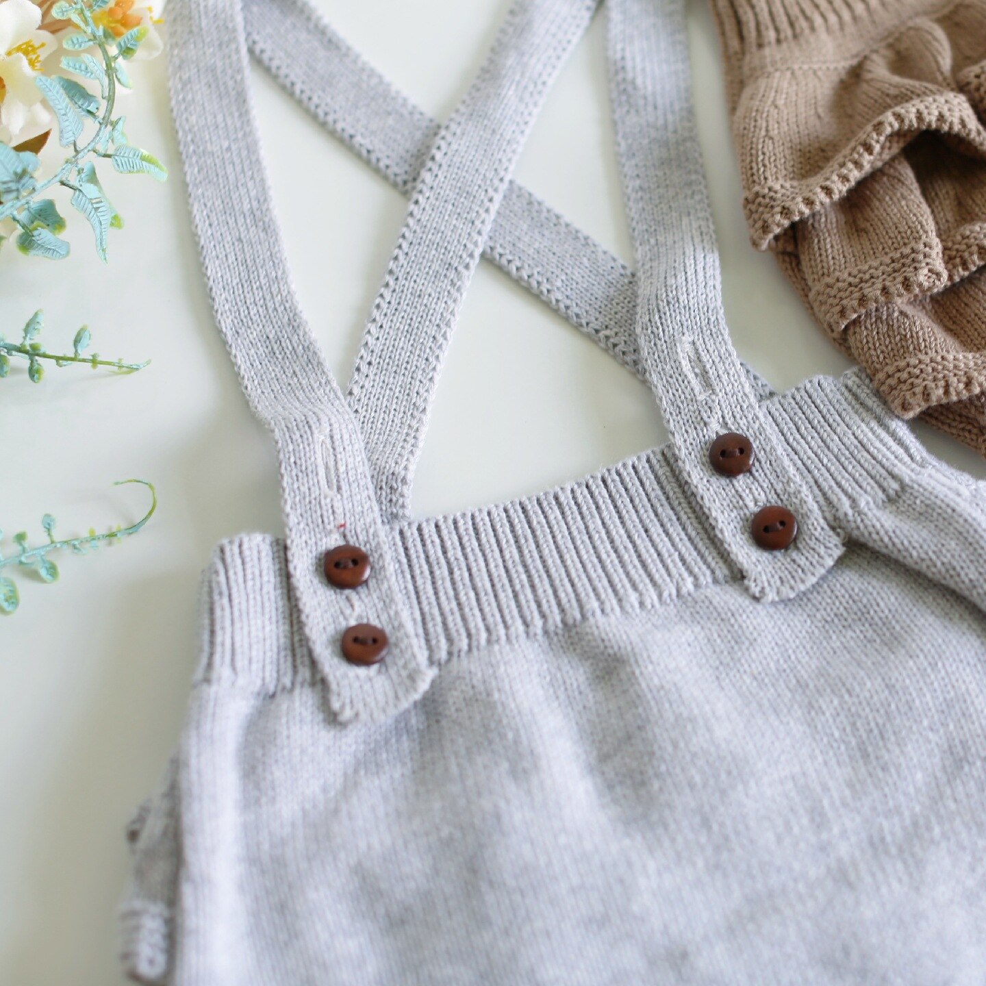 20 in efterår og vinter baby pige overall onesie heldragt bukser nyfødt baby dreng tøj baby shorts: Grå / 24m