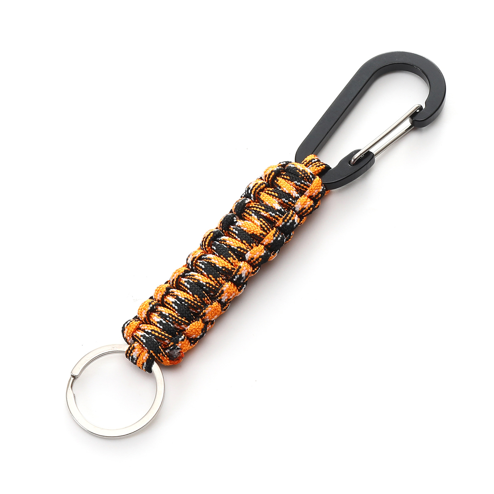 Regenschirm-Seil-Schlüsselanhänger mit Klettverschluss für Tarnung-Schlüsselanhänger, Messer, Taschenlampe, draussen-Camping-Rucksack: Gelb
