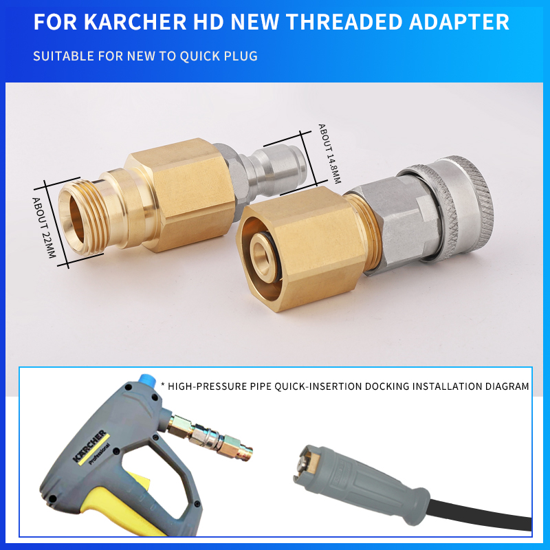 Adapter Für Karcher HD Hochdruck Washer Einige der Neue Und Alte Stil Für Karcher HD Waschen Pistole Wasser Rohr schlauch Schnell Verbindung: Rot