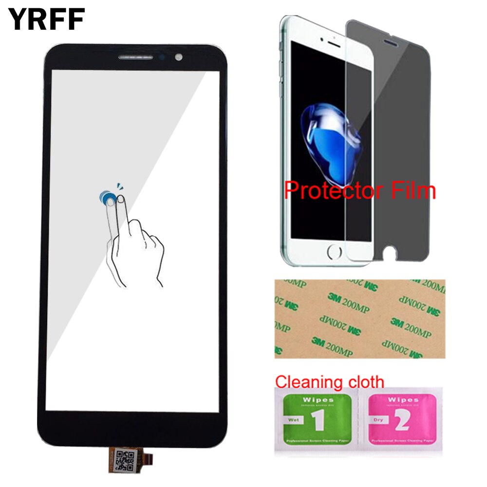 YRFF 5,5 "Handy, Mobiltelefon berühren Bildschirm Für Cubot J3 Profi J3Profi Touchscreen Digitizer Vorderseite Glas Sensor Tafel Werkzeuge: Schwarz Nein Werkzeug