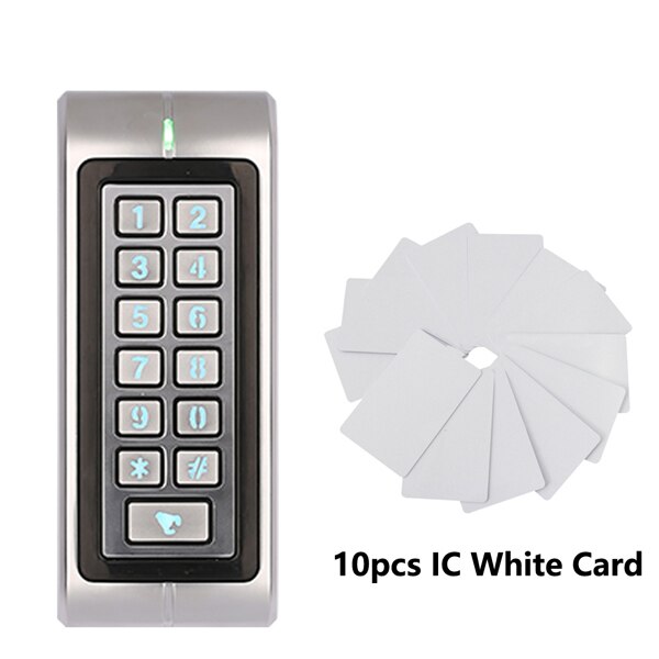 Metall Wasserdichte IP65 125KHZ Rfid allein Tastenfeld 1000 Benutzer 13,56 MHZ IC Karte Tür Zugriff Kontrolle System RT370: IC Ausführung 10 Karten
