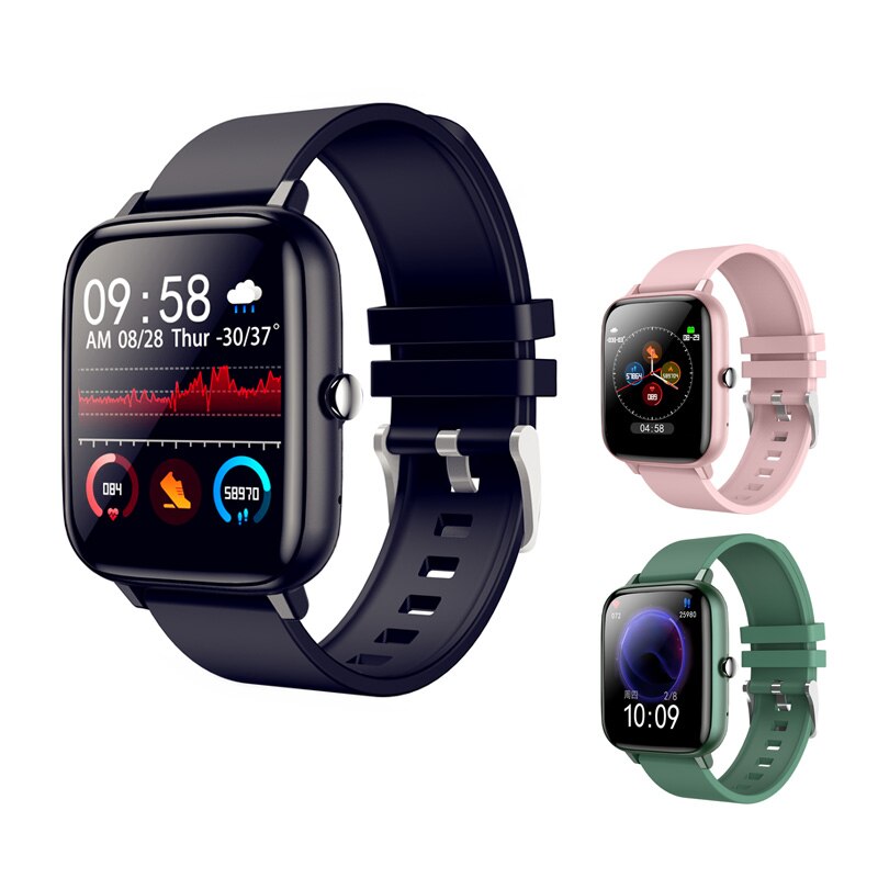 Smart Horloge Mannen Custom Dial Bluetooth Call Sport Fitness Armband IP67 Waterproo Muziek Controle Full Touch Horloge Smartwatch Vrouwen: Add  two straps