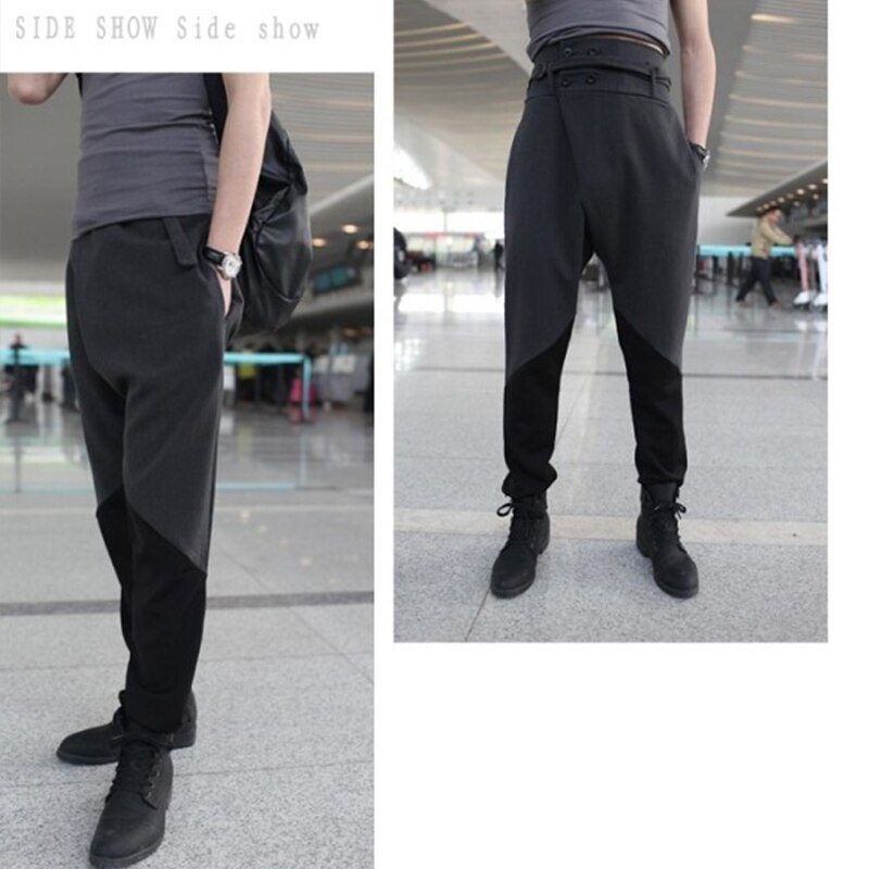 Men's pants spring and autumn slim stretch waist pants men's casual pants low crotch boot pants small leg pants large size
