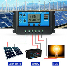 Solar Controllers 10A/20A/30A LCD MPPT Solar Panel Accuregelaar Laadregelaar Dual USB