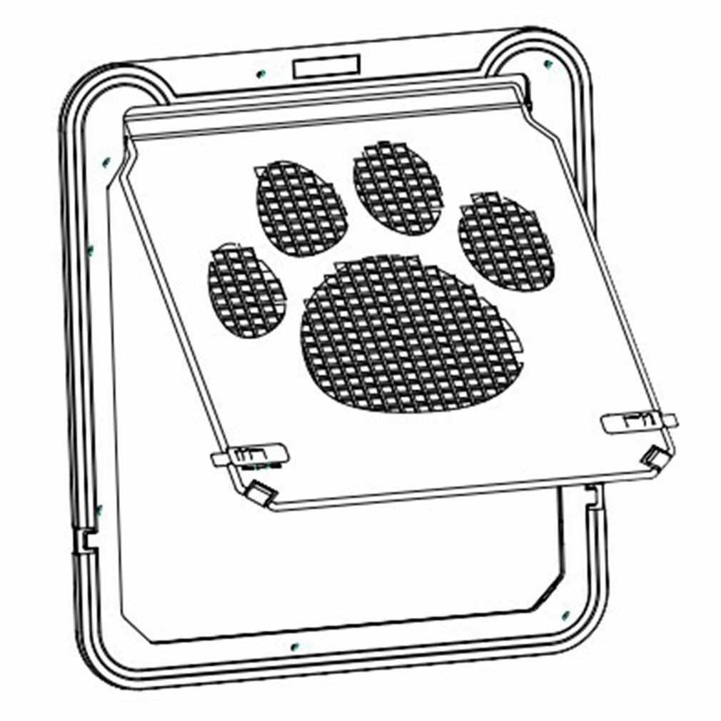 Pet Door Security Lockable Magnetic Screen Outdoor Dog Cat Window Door Stylish Beautiful Garden Easy To Install