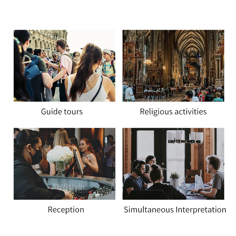 Yarmee sistema de guia turístico de áudio sem fio, transmissor receptor de alto-falante para igreja, treinamento de viagem, interpretação simultânea
