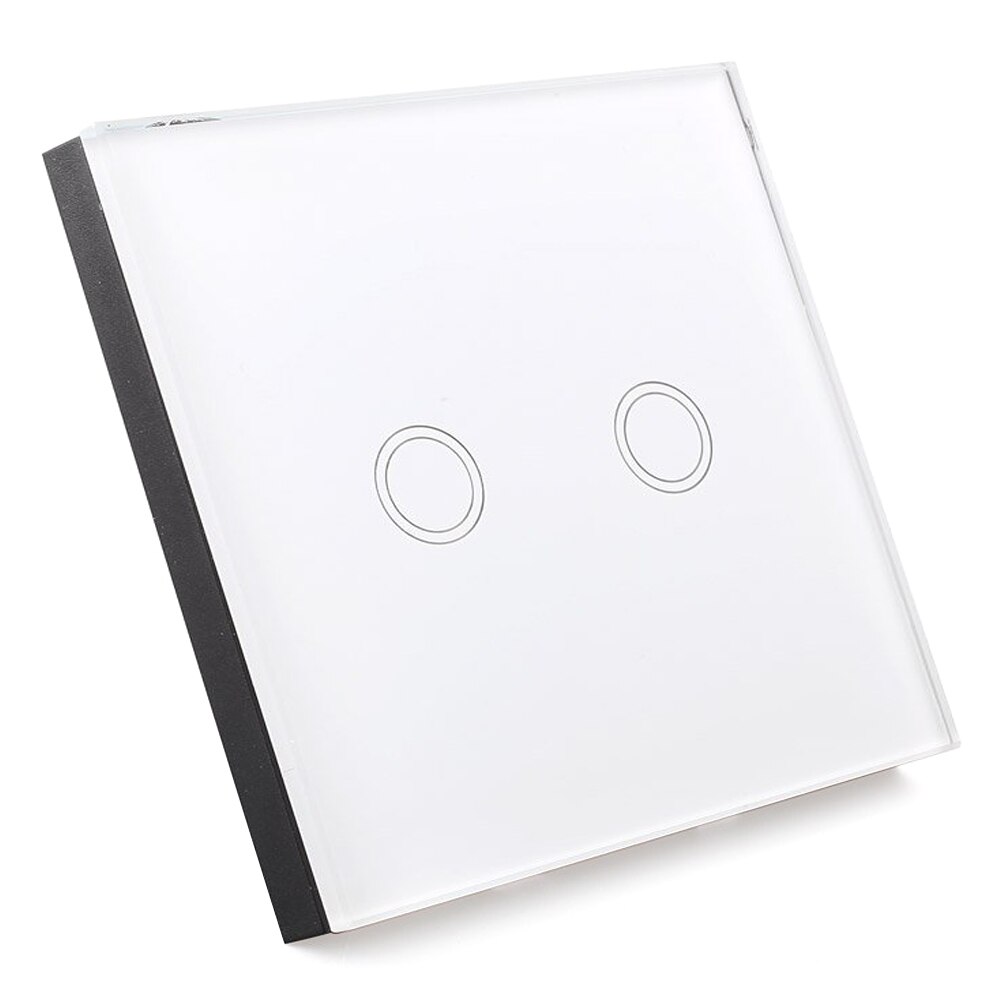 Light switch with wall switch touch-screen glass remote control 1-way single switch