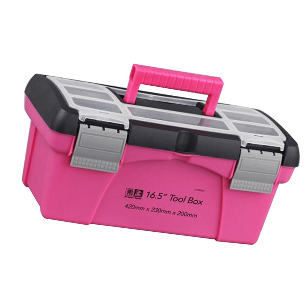 Multi Functional Storage Case Toolbox Plastic Storage Toolbox Pink Box