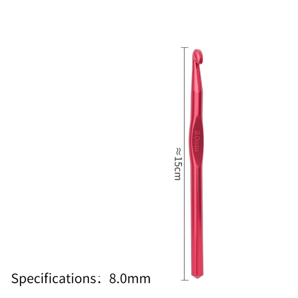 5pcs 2mm-10mm Sewing Needles Aluminium Crochet Hooks Needles Knit Weave Craft Yarn Sewing Tools Crochet Hooks Knitting Needles: khaki